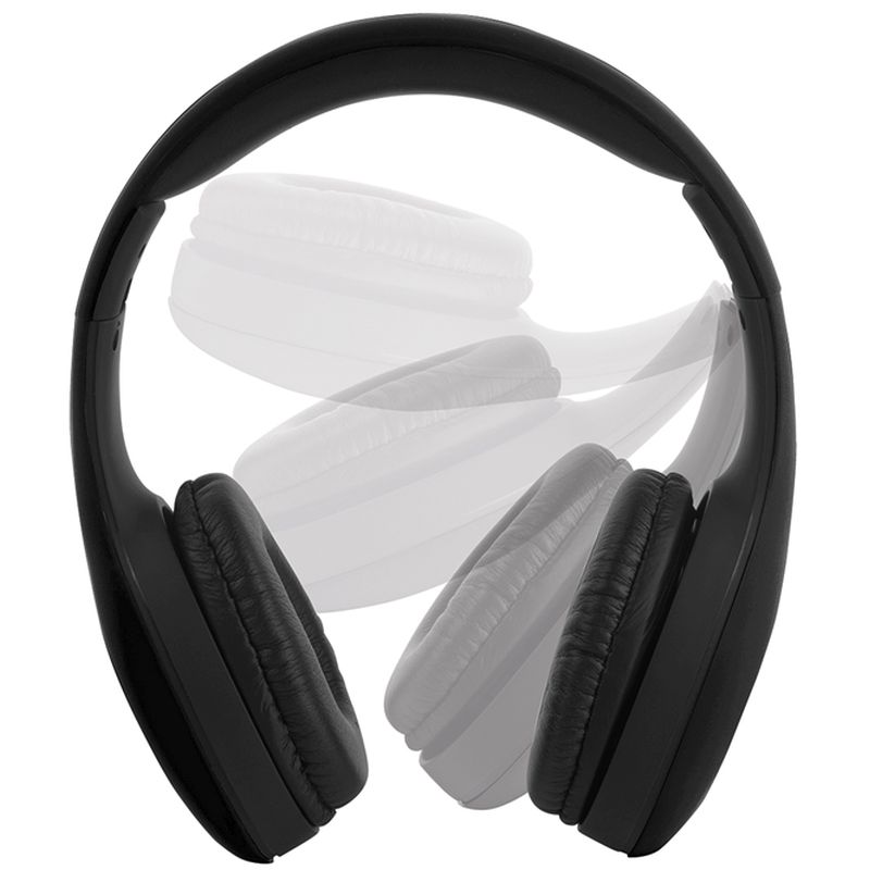 INTEMPO FOLDABLE RUBBERISED HEADPHONES - BLACK